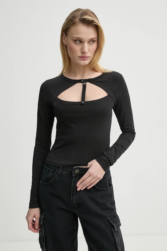 G-Star longsleeve z elastanem czarny D26355.3310