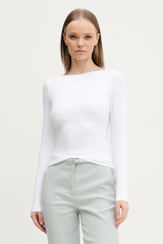 Hollister Co. longsleeve rotund alb KI339.5068.100