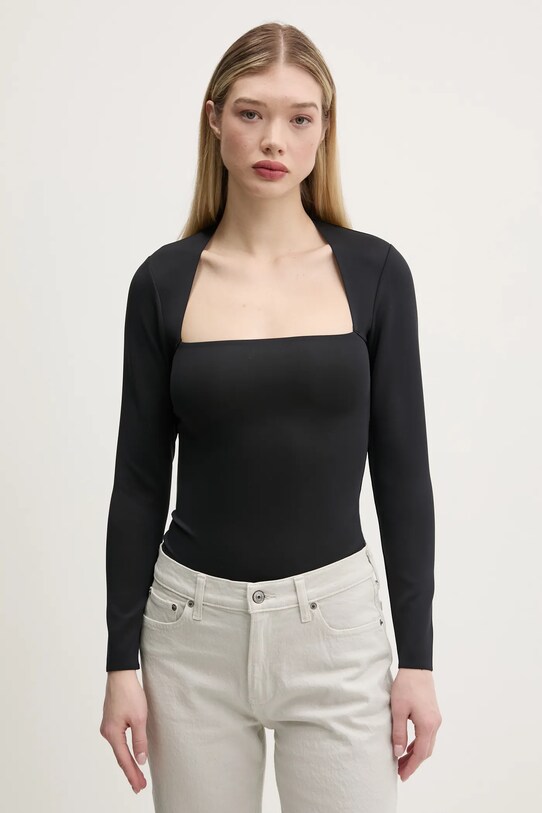 Abercrombie & Fitch body z elastanem czarny KI139.5207.900