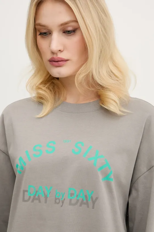 Miss Sixty top a maniche lunghe in cotone grigio 6S1SJ37800