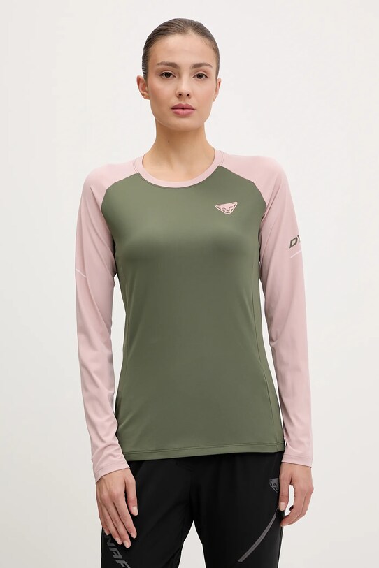 Športové tričko s dlhým rukávom Dynafit Alpine Pro slim zelená 08.0000071157