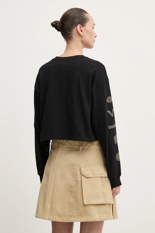 Odzież Vans longsleeve bawełniany VN000MDBBLK1 czarny