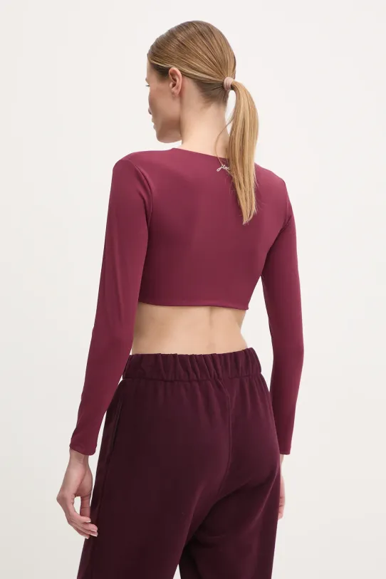 Ruházat JOYINME hosszú ujjú felső jógázáshoz Luna Twist Top.Luna.Twist burgundia