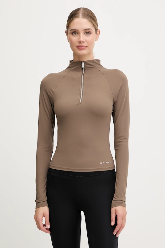 P.E Nation longsleeve Routine brązowy 251L160