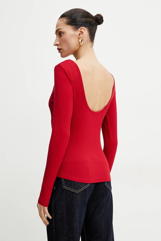 Morgan longsleeve TMAKI z elastanem czerwony TMAKI