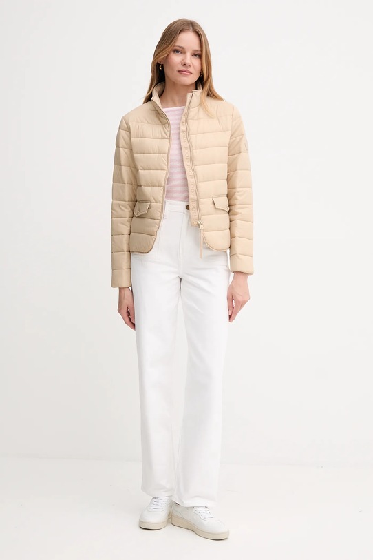 Лонгслив с примесью льна United Colors of Benetton 38O0D109X розовый SS25