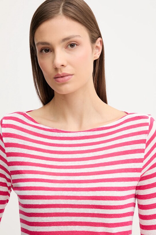 Одяг Лонгслів з домішкою шовку United Colors of Benetton 38O0D109X рожевий