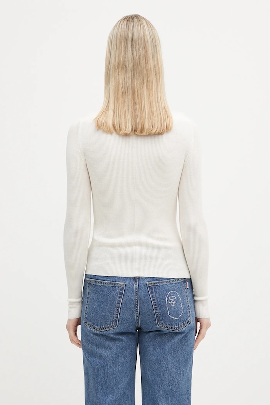 Odzież Anine Bing longsleeve wełniany Katrin Long Sleeve Sweater A.09.10875 beżowy