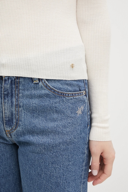 Anine Bing longsleeve wełniany Katrin Long Sleeve Sweater beżowy A.09.10875