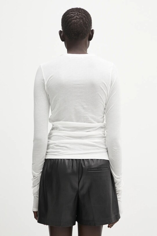 Oblečenie Bavlnené tričko s dlhým rukávom Our Legacy Strain Slim Longsleeve W2256SW biela