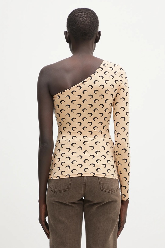 Oblečení Halenka Marine Serre Recycled Moon Jersey SS Asymmetric WTS014A.CJER0001 béžová