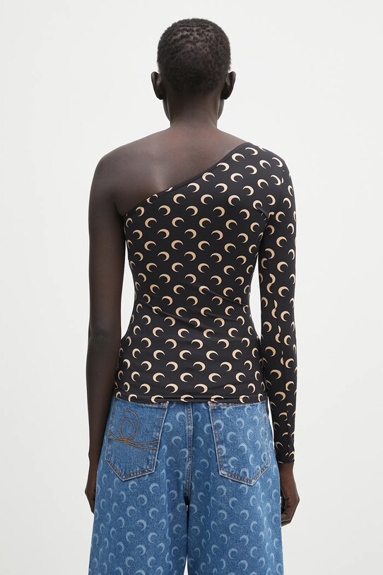 Дрехи Блуза Marine Serre Recycled Moon Jersey SS Asymmetric WTS014A.CJER0001 черен