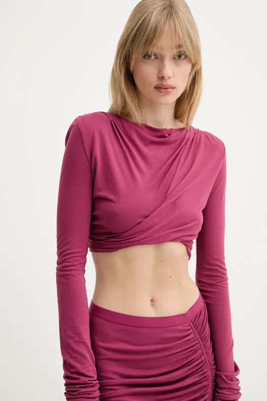 Лонгслів Rick Owens Lilies slim рожевий LI01E4204RV