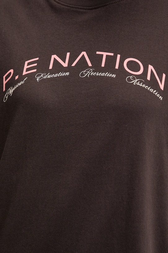 Хлопковый лонгслив P.E Nation Volume 252L178 коричневый