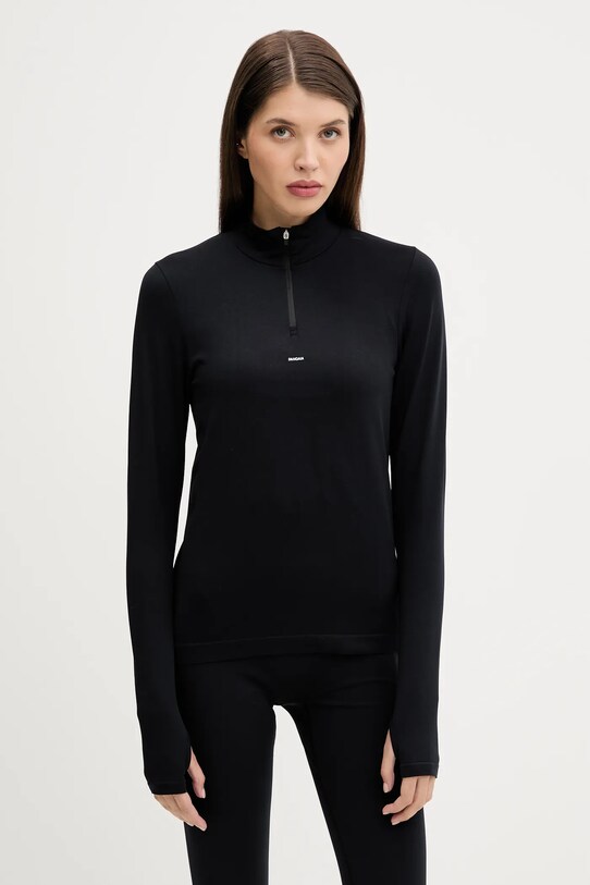 Pangaia longsleeve Plant-Stretch Zipped Long Sleeve Top uni negru 10002426