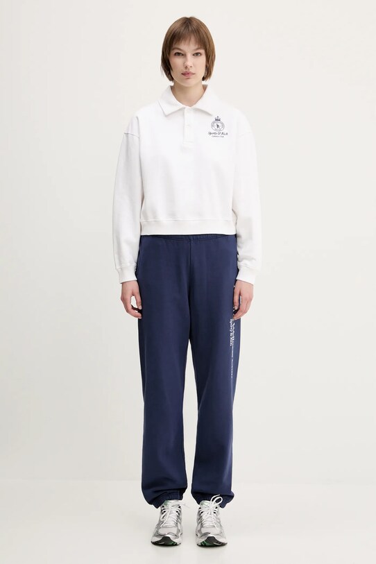 Футболка Sporty & Rich Crown Country Embroidered Cropped Polo ST072612202WH01 белый