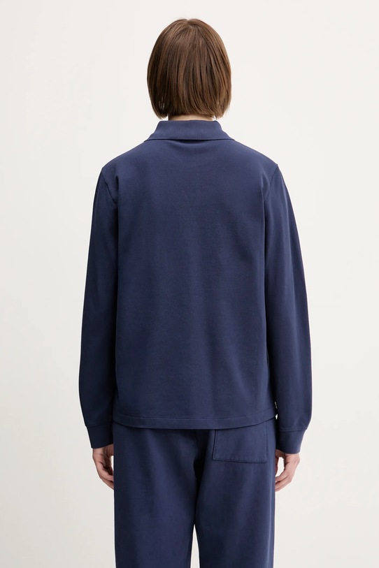 Abbigliamento Sporty & Rich top a maniche lunghe in cotone Riding Club Longsleeve Pique Polo TO086612244BL106 blu navy