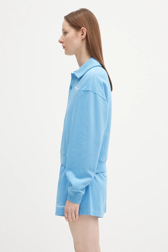 Sporty & Rich bluza bawełniana Wellness Club Mc Polo ST072620081BL24 niebieski SS25