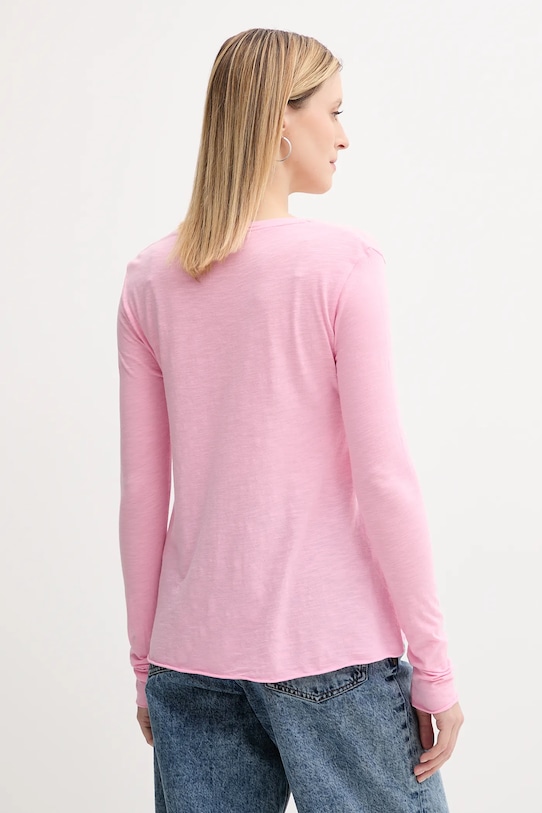 Odzież American Vintage longsleeve JAC52VE25 różowy