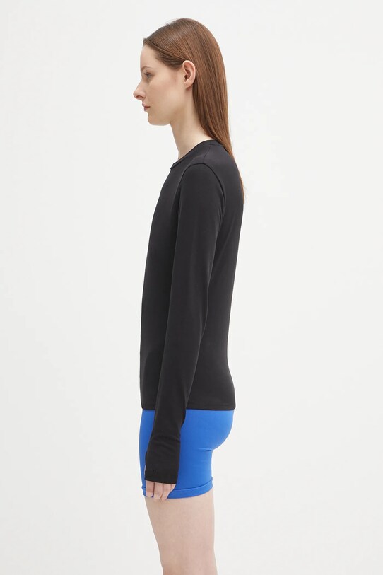 Majica dugih rukava Pangaia Cotton-Stretch Long-Sleeved Top 10002429 crna SS25