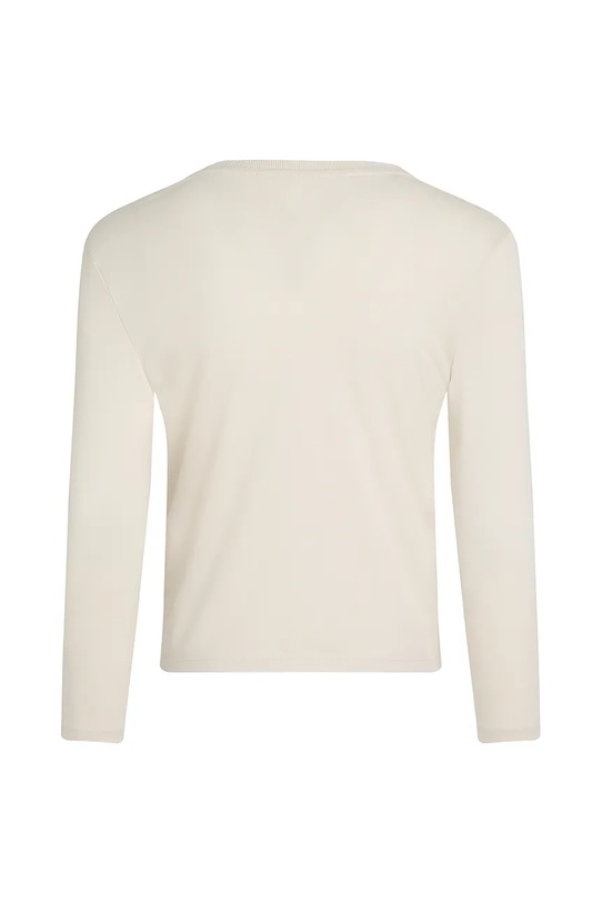 Дівчинка Дитячий бавовняний лонгслів Calvin Klein Jeans IG0IG02135.PPYA бежевий