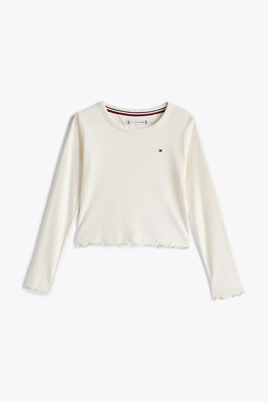 Tommy Hilfiger longsleeve copii KG0KG08299.104.122.PPYA bej SS25