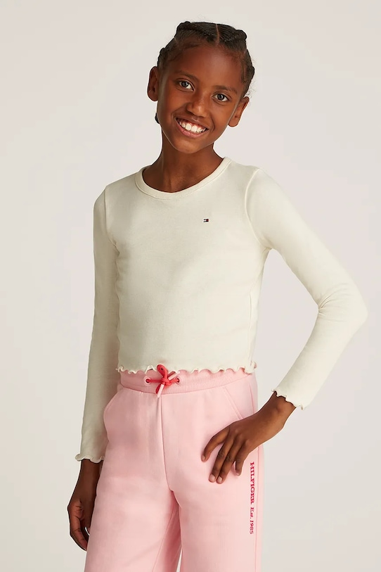 Детский лонгслив Tommy Hilfiger остальные бежевый KG0KG08299.128.176.PPYA