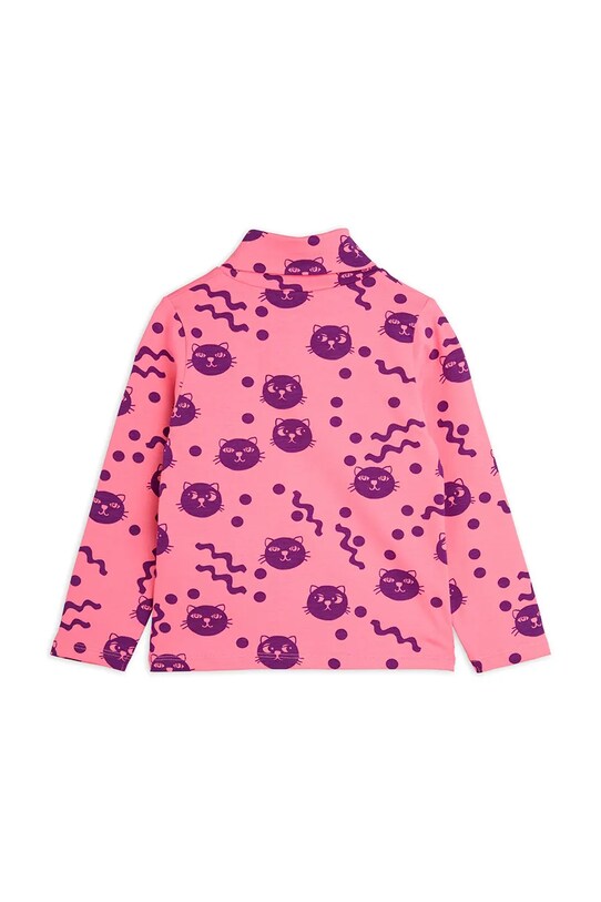 Девочка Хлопковый детский лонгслив Mini Rodini Squiggly cats 2512012028 розовый