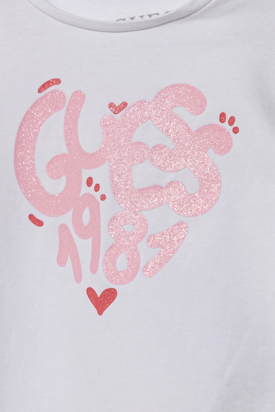 Pamučna majica dugih rukava za bebe Guess A5RI01.K6YW4.PPYA bijela SS25