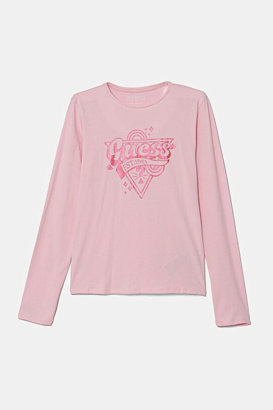 Детский лонгслив Guess с эластаном розовый J5RI03.K6YW4.PPYA