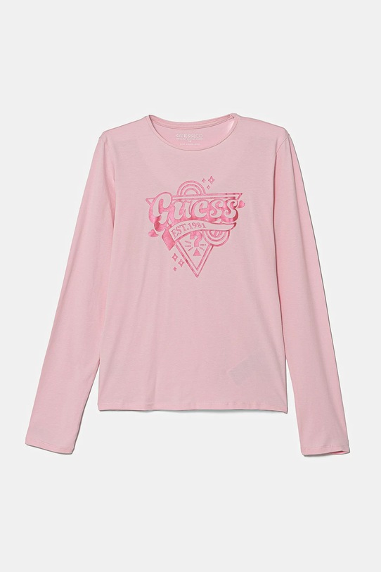Παιδικό μακρυμάνικο Guess στάμπα ροζ J5RI03.K6YW4.PPYA
