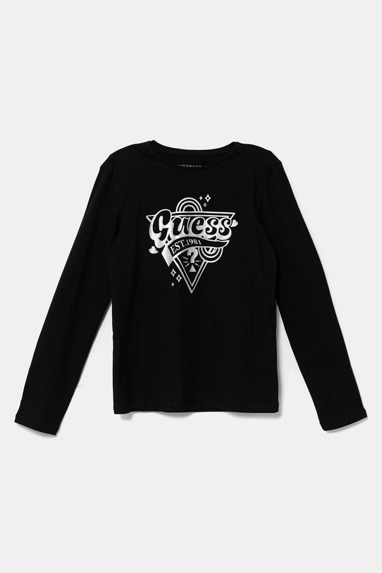 Детский лонгслив Guess с эластаном чёрный J5RI03.K6YW4.PPYA