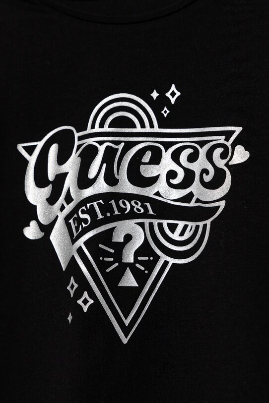 Дівчинка Дитячий лонгслів Guess J5RI03.K6YW4.PPYA чорний