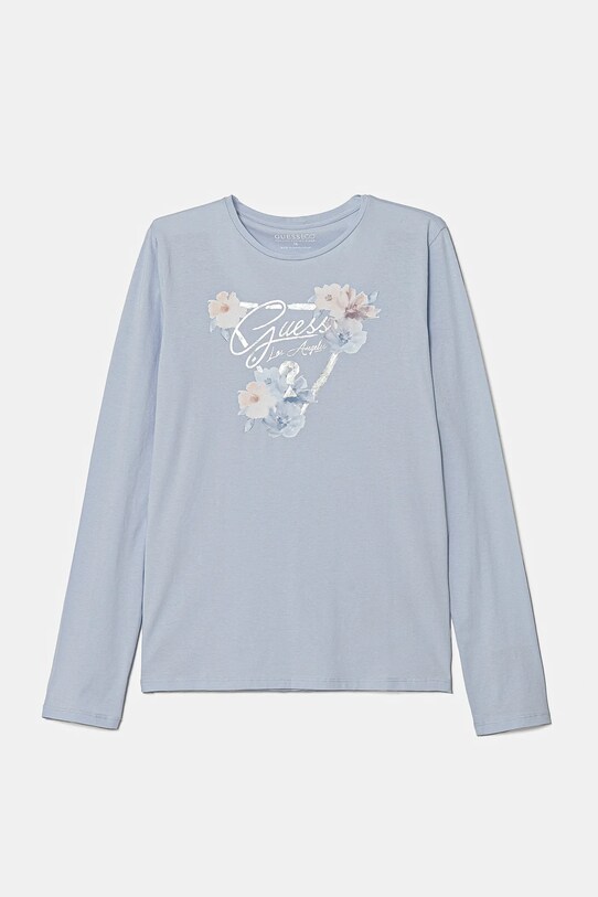 Дитячий лонгслів Guess з еластаном блакитний J5RI23.K6YW4.PPYA