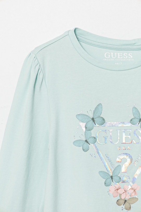 Dziewczynka Guess longsleeve dziecięcy K5RI08.K6YW4.PPYA turkusowy