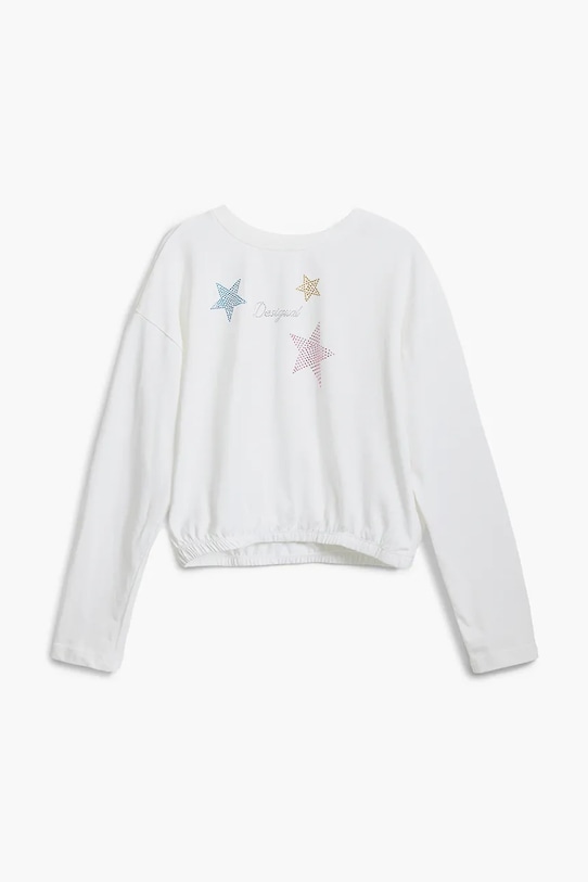 Otroška bombažna majica z dolgimi rokavi Desigual 25SGTK13 bela SS25