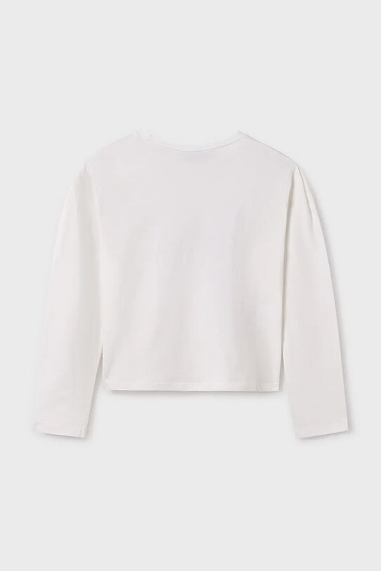 Dziewczynka Mayoral longsleeve bawełniany dziecięcy 6031.8A.Junior.PPYA beżowy