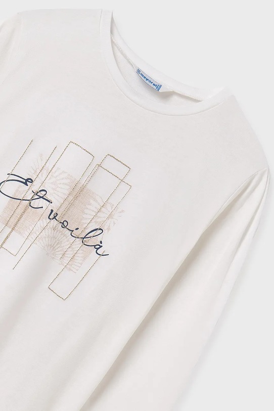 Mayoral longsleeve din bumbac pentru copii bej 6031.8A.Junior.PPYA