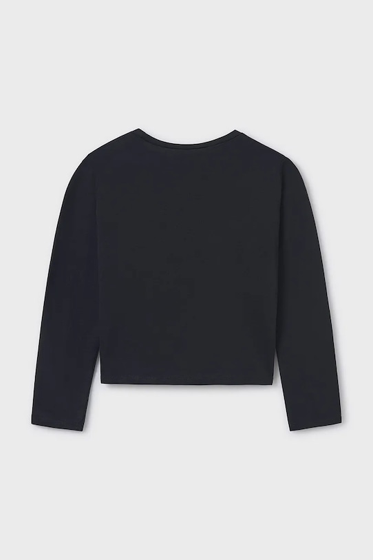 Mayoral longsleeve din bumbac pentru copii 6031.8A.Junior.PPYA negru SS25