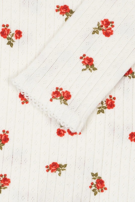 Konges Sløjd longsleeve din bumbac pentru copii MINNIE BLOUSE GOTS bej KS102583