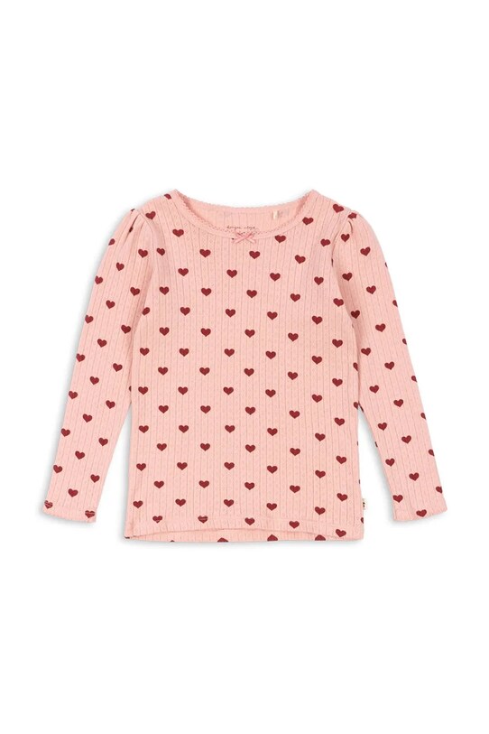 Konges Sløjd longsleeve din bumbac pentru copii MINNIE BLOUSE GOTS cu modele roz KS102583