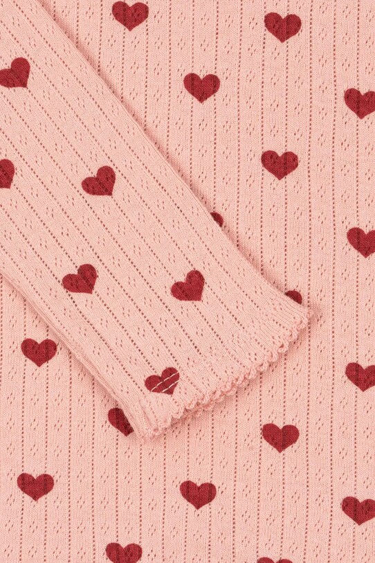 Детска блуза с дълги ръкави Konges Sløjd MINNIE BLOUSE GOTS KS102583 розов