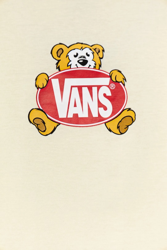 Fete Vans longsleeve din bumbac pentru copii Cuddle Bear VN000MG7E301 galben