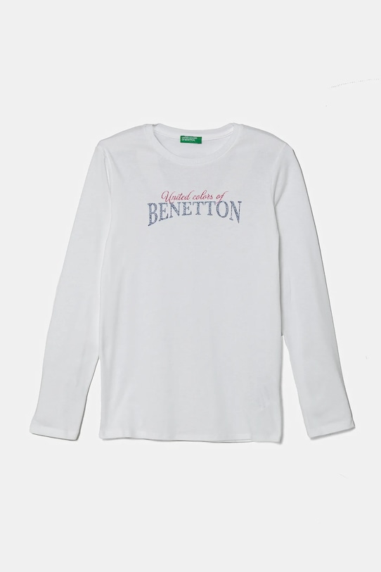 Detská bavlnená košeľa s dlhým rukávom United Colors of Benetton bavlna biela 3I9WC10MY.G.Seasonal