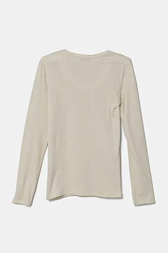 United Colors of Benetton longsleeve din bumbac pentru copii 3I9WC10MY.G.Seasonal bej SS25