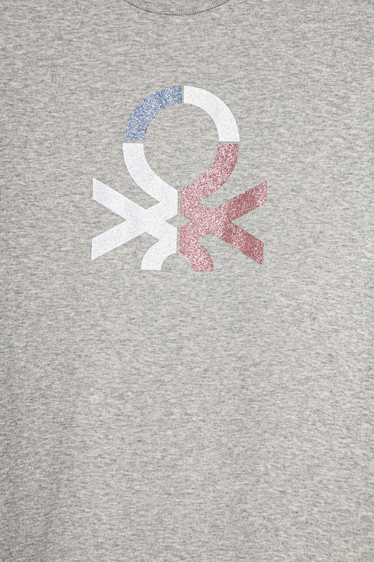 Djevojčice Dječja pamučna majica dugih rukava United Colors of Benetton 3I9WC10MY.G.Seasonal siva