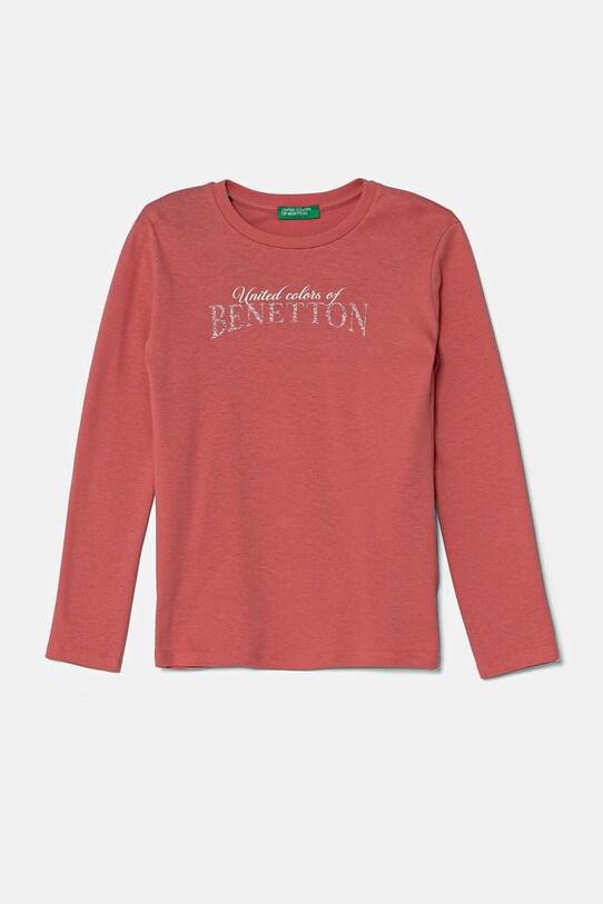 United Colors of Benetton longsleeve din bumbac pentru copii print roz 3I9WC10MY.G.Seasonal