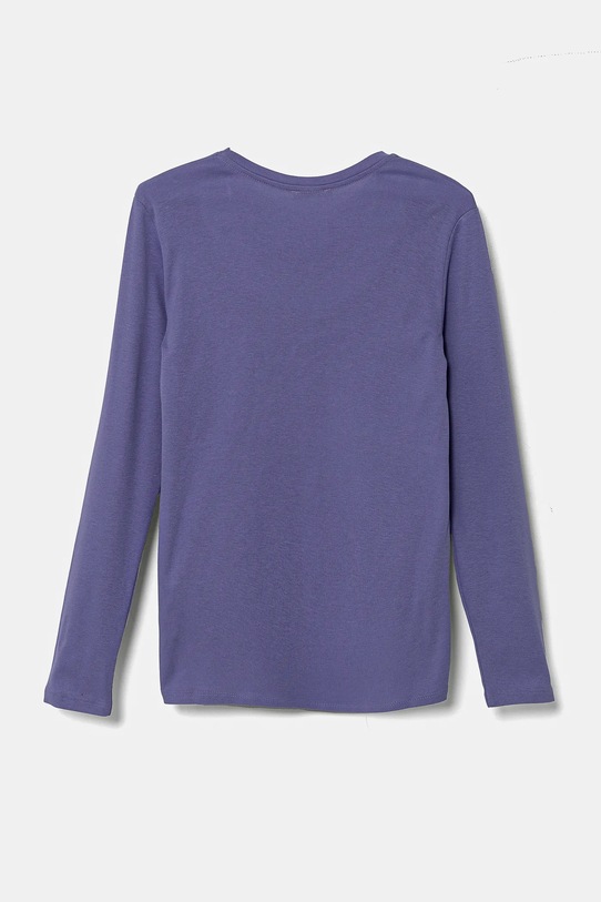 Дитячий бавовняний лонгслів United Colors of Benetton 3I9WC10MY.G.Seasonal фіолетовий SS25