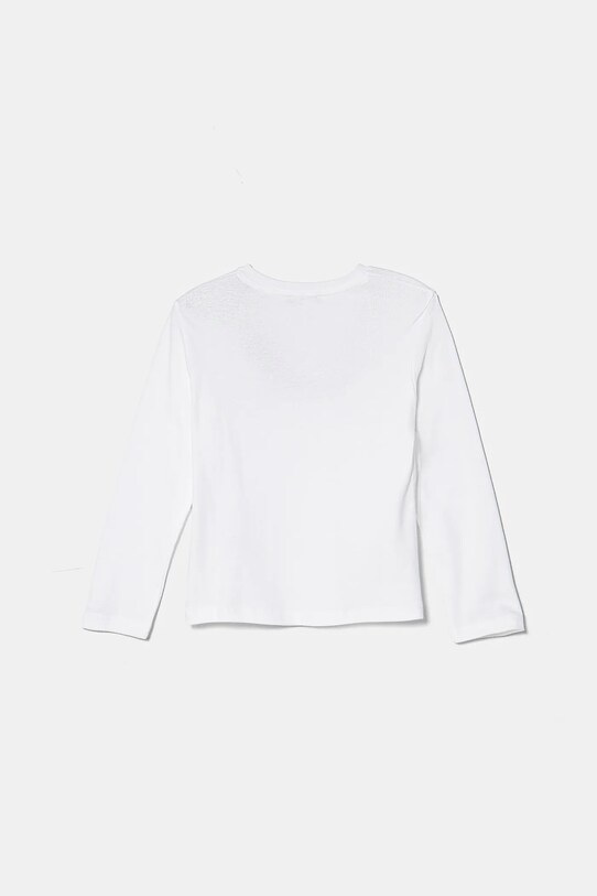 United Colors of Benetton longsleeve din bumbac pentru copii 3I9WG10HV.P.Seasonal alb SS25