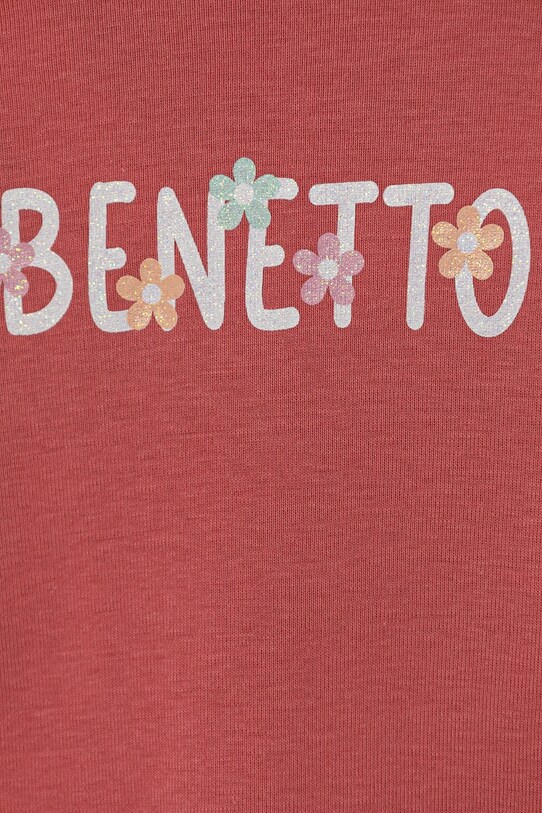 Deklice Otroška bombažna majica z dolgimi rokavi United Colors of Benetton 3I9WG10HV.P.Seasonal roza